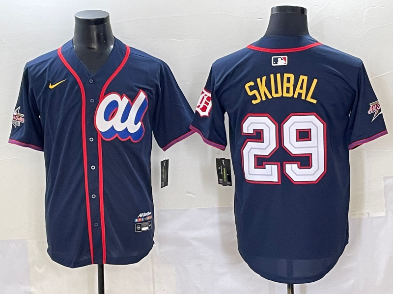 Men 2025 Detroit Tigers #29 Skubal blue Game Nike MLB Jersey 001->detroit tigers->MLB Jersey